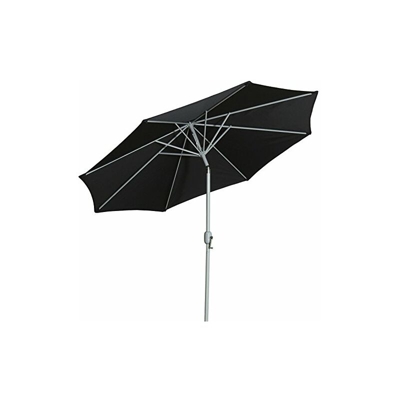 GARTENFREUDE ombrellone UV 50Â + 270Â x 270Â x 245Â cm, diametro: 270Â cm, colore: Nero, 4900Â (slim)