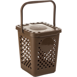 12 PZ Di PATTUMIERA ECOPLUS FORATA LT.10 MARRONE en oferta
