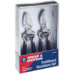Spear & Jackson CUTTINGSET8 Kit di Forbici da Potatura Tradizionali a Incudine e con Azione di Taglio By-Pass, Multicolore, 21x11.5x2 cm características