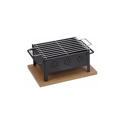 Sauvic 02905-Barbecue da tavolo, con griglia inox 18/8 25 x 20 cm.