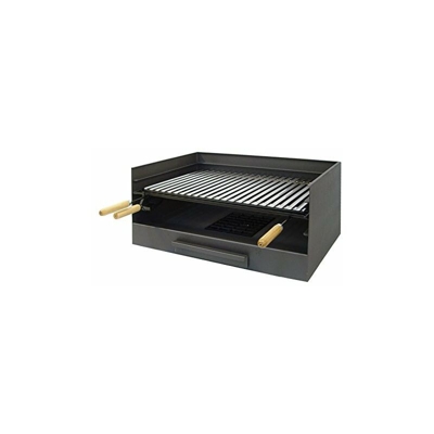 Imex El Zorro 71514 Cassetto per barbecue in acciaio inox con griglia