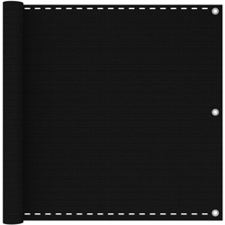 vidaXL Schermo Frangivista per Balcone Nero 90x500 cm in HDPE - Nero en oferta