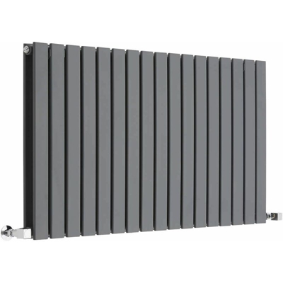 Hudson Reed Delta Radiatore Termoarredo di Design Orizzontale Moderno - Termosifone con Finitura In Antracite - Pannelli Piatti - 635 x 1190mm - 1624