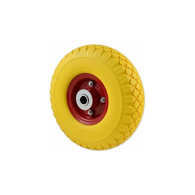 Ferrerstock - Ruota per carriola professionale o domestica, antiforatura, cerchio in metallo