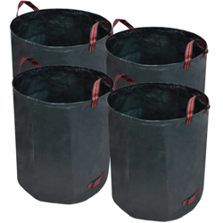 vidaXL Sacco da Giardino per Rifiuti Verde Scuro 4 pz 150 g/sqm 272 L - Verde características