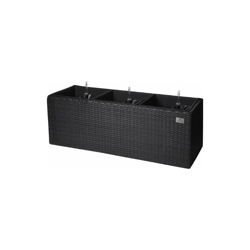 Gartenfreude Secchio per pianta da Giardino in polyrattan, incl. Elemento in plastica e Sistema per innaffio per Interno ed Esterno, Antracite, 102 x precio