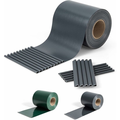 Goplus - Rivestimento Impermeabile per Giardino, Frangivista e Frangivento per Recinzione in PVC, Copertura Decorativa per Balcone con 20/26 Clip (35