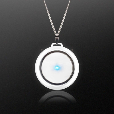 Collana portatile purificatore d'aria purificazione della circolazione dell'aria fresca USB ricaricabile sicura per il bambino in gravidanza,bianca