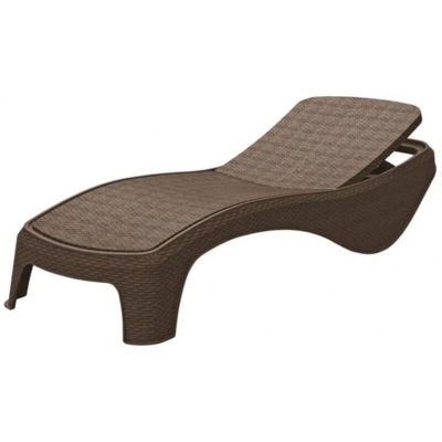 Lettino della Keter Atlantic colore cappuccino impilabile e regolabile 196X74X36