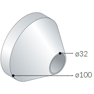 Omp Termoidraulica - Rosone gigante alto OMP in ottone comato diametro 32 115.330.5