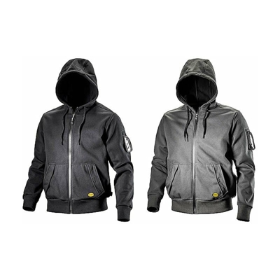 Felpa da lavoro donna Diadora Utility Membrane Fz Hoodie-Nero-xxl - Nero - xxl - Nero