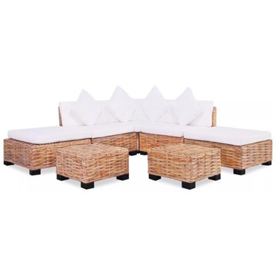 Set Divano 18 pz in Rattan Naturale