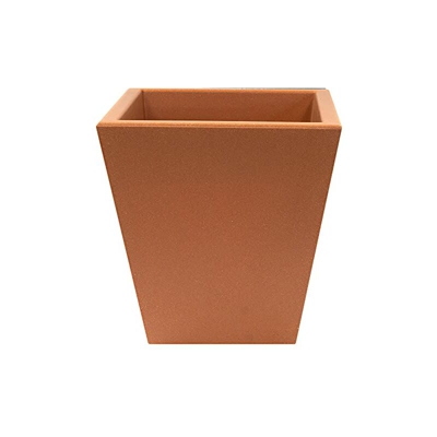 WellHome Top garden Orion Vaso in Polietilene a rotomoldeo colore terracotta 40 x 40