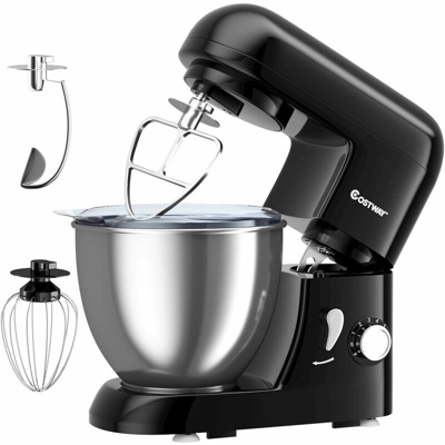 Impastatrice Planetaria con 6 Modalità Regolabili,1300 W, Mixer Multifunzione a Basso Rumore,Robot da Cucina Elettrico con Fruste 4L (Nero)