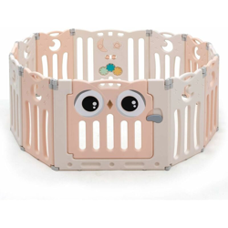 Recinzione Pieghevole in Plastica con Serratura, Box Recinto per Bambini, Pieghevole con Porta, Barriera di Sicurezza, Centro di Attività (Rosa) características