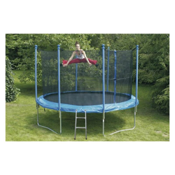Trampolino Elastico da Giardino 244 Cm Inclusa Rete di Sicurezza e Scaletta - BLU - Modello 2018 con SCALETTA precio