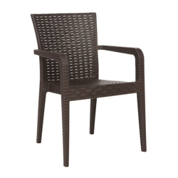 Poltrona Rattan XL Impilabile Marrone Albert 57x58x87 cm características