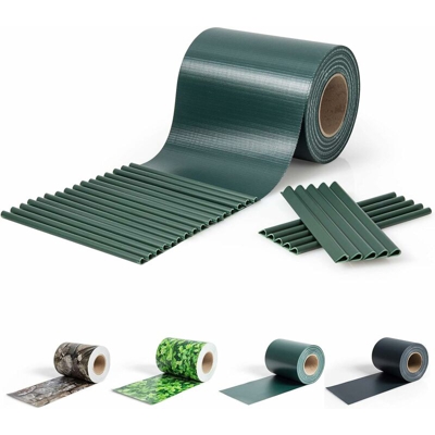 Goplus - Rivestimento Impermeabile per Giardino, Frangivista e Frangivento per Recinzione in PVC, Copertura Decorativa per Balcone con 20/26 Clip (50
