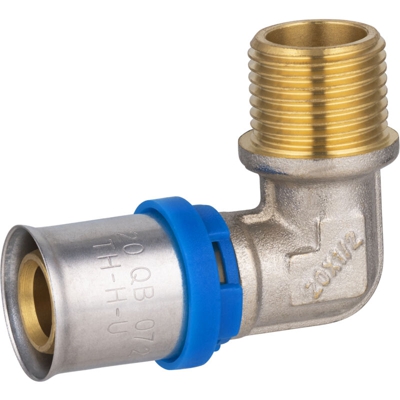 Multistrato a pressare raccordo a gomito multiprofilo maschio M15x21 Ø20 NOYON & THIEBAULT