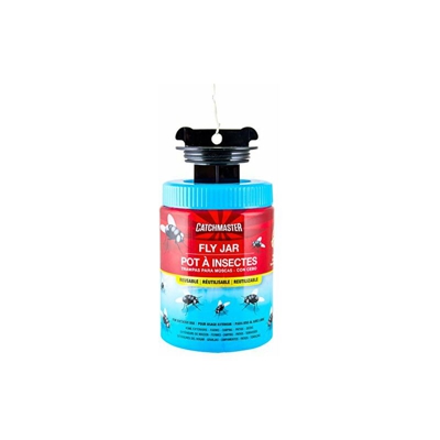 Catchmaster FLY JAR - Trappola professionale per mosche e mosche da formaggio, ricaricabile (2 esche) riutilizzabile e organico, per esterni