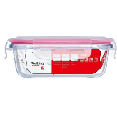 Porta pranzo Ermetico Rosso Vetro Borosilicato (800 ml) - Bergner