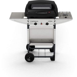 Campingaz Expert Deluxe Pietre Laviche, Grill Barbecue Compatto a Gas con 2 Bruciatori, Potenza 7 kW, Cavo in Acciaio Cromato, 2 Ripiani Laterali características