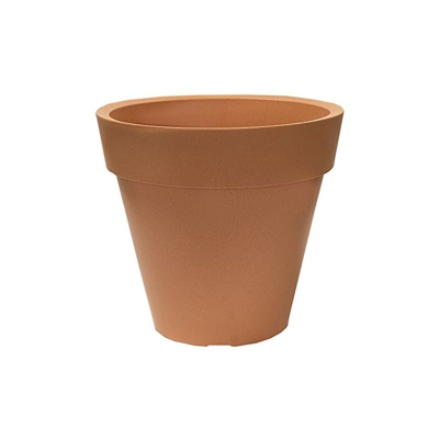 WellHome Top garden Alex Vaso in polietilene a rotomoldeo, colore terracotta, 40 x 35 cm