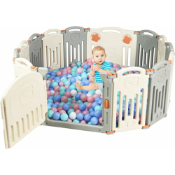 Cancelletto 14 Pezzi per Bambini con Porta di Plastica, Recinto Grande e Sicuro características