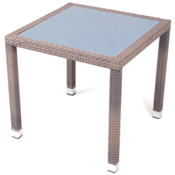 TAVOLO MAIORCA 80x80X74H Tortora in fibre di polyrattan Struttura in alluminio precio