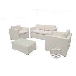 Set da giardino Musa mobili garden 4 pezzi Simil Vimini da giardino con divano poltrona tavolino precio