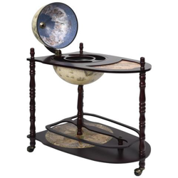 Bar A Globo Portavini Supporto Autoportante In Eucalipto Verde en oferta