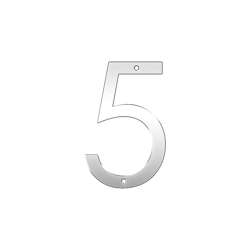 Numero civico da 5 pollici Numero durevole in acciaio inossidabile 5 Numero 3D moderno resistente alle intemperie per esterno per la cassetta postale precio
