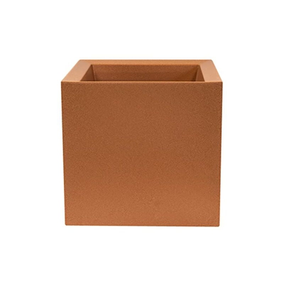 WellHome Top garden Dani Vaso in Polietilene a rotomoldeo colore terracotta 40 x 40