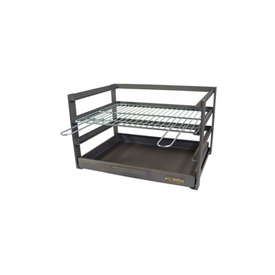 IMEX EL ZORRO 71472.0Â cassetto Barbecue con griglia zincati, Nero, 57Â x 41Â x 35Â cm