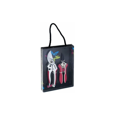 Spear & Jackson CUTTINGSET9P Colours Set di cesoia a doppio taglio e forbici dritte, rosa