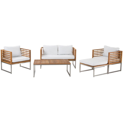 Set da giardino in acciaio e legno di acacia BERMUDA precio