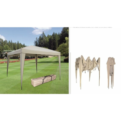 Gazebo In Metallo Mod. Speed Misura 3X3 Colore Ecru Pieghevole Telo 180 G Pol. características
