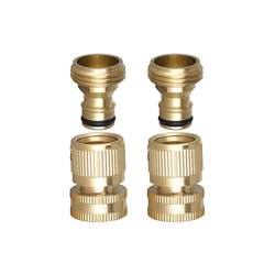"ALEMIN Tubo da giardino, 3/4 pollici, 2 paia di tubi da giardino, in ottone massiccio, filettatura interna 3/4"", raccordo rapido per giardino, precio
