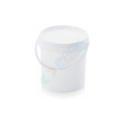 Secchio plastica (PP) conico, capacità 1,18 Lt, Mis. Ø 121 x 125 H mm, manico in plastica, coperchio a pressione (incluso) (1,18 Lt - Manico in características