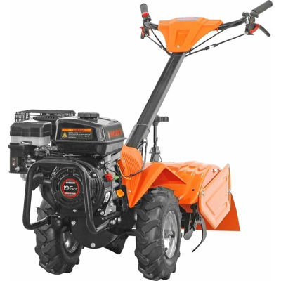 motozappa motocoltivatore con ruote 196 cc - larghezza 46 cm -6,5 CV- motore Loncin con marcia avanti e indietro - kibani