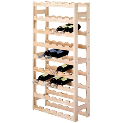 Cantinetta in legno di pino con listelli da 16 mm per bottiglie di vino -54 posti