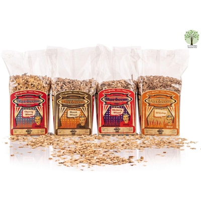 Axtschlag Räucherchips 4er Trucioli per affumicatura, Set da 4 Pezzi BBQ Favorites