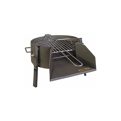 IMEX EL ZORRO 71424.0Â Barbecue Tavolo con griglia zincati, Nero, 40Â x 53Â x 31Â cm