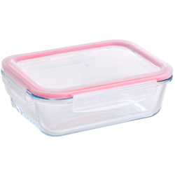 Porta pranzo Ermetico Rosso Vetro Borosilicato (520 ml) - Bergner en oferta