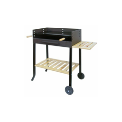 IMEX EL ZORRO 71546Â âÂ Barbecue con Ruote e Piastra Smaltata, 69Â x 40Â x 93Â cm, Colore: Nero en oferta
