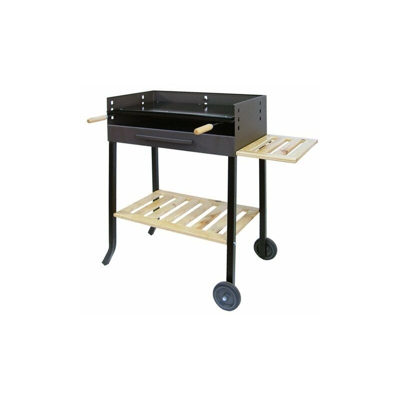 IMEX EL ZORRO 71546Â âÂ Barbecue con Ruote e Piastra Smaltata, 69Â x 40Â x 93Â cm, Colore: Nero
