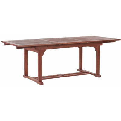Tavolo da pranzo da giardino in legno di acacia 160/220 x 90 cm TOSCANA