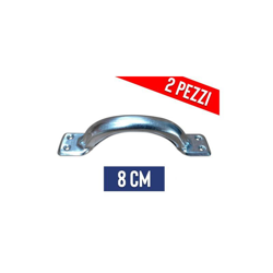 Maniglia Imbuttita Per Mobile In Acciaio Zincato 2 Pezzi 12587V Cm 8 (12587) en oferta
