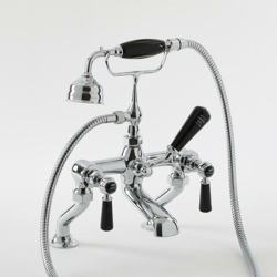 Hudson Reed Elizabeth Rubinetto Miscelatore Tradizionale per Bordo Vasca - Design a Leva Vittoriano in Ottone Solido - Finitura Cromata con Ceramica características