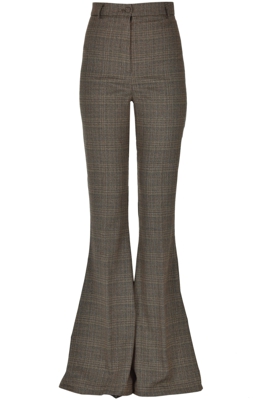 Flared leg trousers